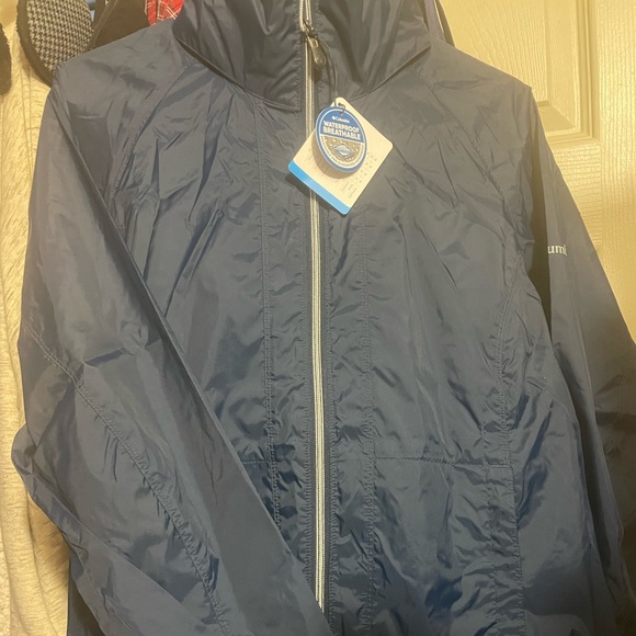 Columbia Navy Blue Windbreaker Omni-tech - Picture 6 of 6